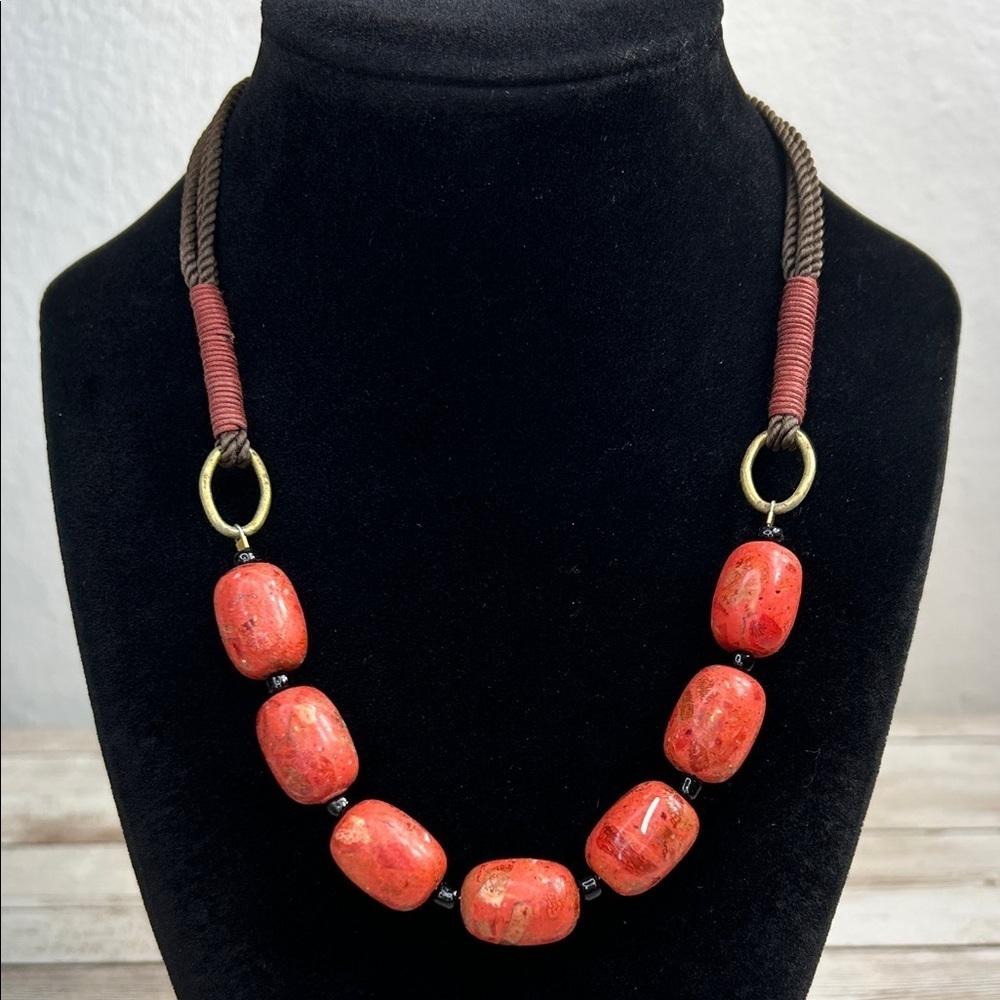 Coldwater Creek Red Beaded Necklace